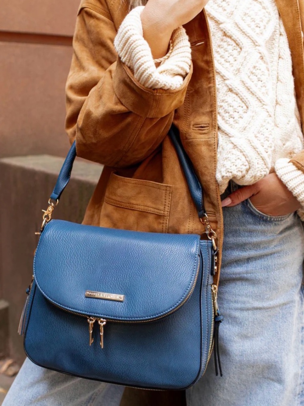 NEW! Poppy & Peonies Downtown Crossbody Bag